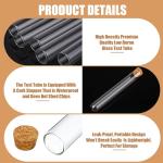 100PCS Clear Glass Test Tubes with Cork Stoppers