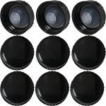 12pcs Black Phenolic Resin Screw Caps - 28mm
