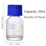 Kestun 10 Pack 25ml Glass Storage Bottles