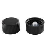 24pcs Black Boston Bottle Caps with Polycone Lids