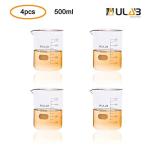 ULAB 500ml Glass Beaker Set, 4 Pack
