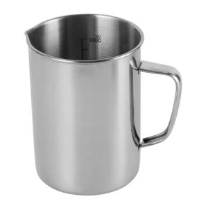 Hemobllo 1000ml Stainless Steel Graduated Beaker
