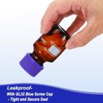 4 Pack 50ml Borosilicate Glass Storage Bottles