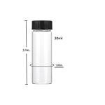 BKMAMLAB 30ml Clear Glass Vials with Screw Caps