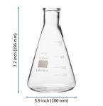 Borosilicate Glass Conical Flask, 500ml (Set of 8)