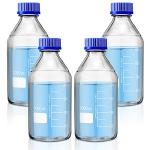 1000 ml Borosilicate Glass Storage Bottles - 4 Pack