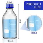 1000 ml Borosilicate Glass Storage Bottles - 4 Pack