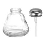 6Oz Glass Pump Dispenser Bottle with Metal Cover