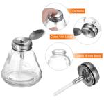 6Oz Glass Pump Dispenser Bottle with Metal Cover