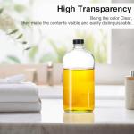 4 Pack 32 oz Clear Boston Round Glass Bottles