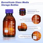 PATIKIL 4 Pack 500ml Glass Storage Bottles