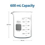 PYREX 600mL Borosilicate Glass Measuring Beaker