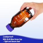 PATIKIL 4 Pack 500ml Glass Storage Bottles