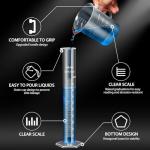 Moveland Plastic Graduated Cylinder and Beaker Set