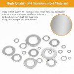 1000-Piece Assorted Stainless Steel Flat Washers