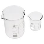2pcs Low Form Glass Lab Beakers - 100ml & 500ml