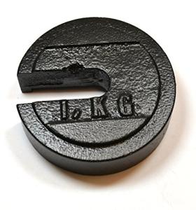 Eisco Labs 1kg Black Cast Iron Weight