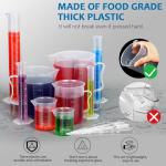 Moveland Plastic Graduated Cylinder and Beaker Set