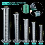 Teenitor Plastic Graduated Cylinders and Beakers Set