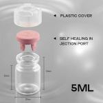 5ml Clear Glass Vials with Locking Cap - 10 Pack