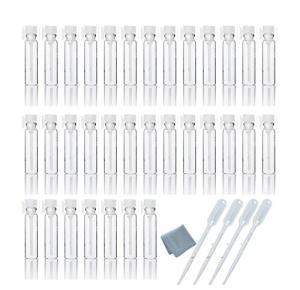 100PCS Clear 1ml Glass Sample Vials & Pipettes