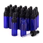 Blue 5ml Dropper Bottles with Tapered Glass - 20 Pack