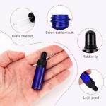 Blue 5ml Dropper Bottles with Tapered Glass - 20 Pack