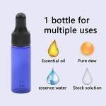 Blue 5ml Dropper Bottles with Tapered Glass - 20 Pack