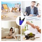 Blue 5ml Dropper Bottles with Tapered Glass - 20 Pack