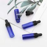 Blue 5ml Dropper Bottles with Tapered Glass - 20 Pack