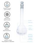 50 ML Volumetric Flask Set with Stopper - 2 PCS