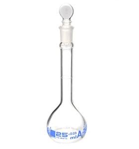 25ml Class A Volumetric Flask with Glass Stopper