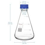 Stonylab 1000ml Borosilicate Glass Erlenmeyer Flask