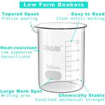 ONiLAB 5-Piece Glass Measuring Beaker Set