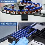 100 Pack 2mL HPLC Autosampler Vials with Caps