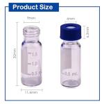 100 Pack 2mL HPLC Autosampler Vials with Caps
