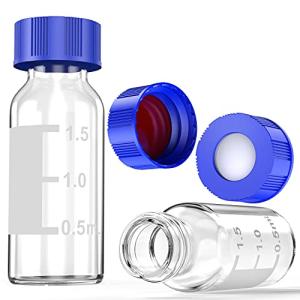 100 Pcs 2ml HPLC Autosampler Vials with Caps