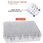 2 ML Clear Autosampler Vials with Black Caps - 100 pcs