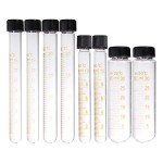 Graduated Glass Test Tubes with Screw Caps - 8 Pcs