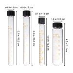 Graduated Glass Test Tubes with Screw Caps - 8 Pcs
