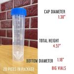 50 ml Leakproof Graduated Cryovials - 20 Pack