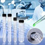 Graduated Glass Test Tubes with Screw Caps - 8 Pcs