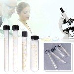 Graduated Glass Test Tubes with Screw Caps - 8 Pcs