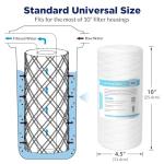 5 Micron 10"x4.5" String Wound Water Filter - 3 Pack