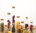 60ml Clear Glass Test Tubes with Cork Stoppers