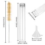 18pcs Clear Flat Plastic Test Tubes with Caps