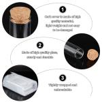 10 Pack 60ml Glass Test Tubes with Corks