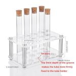 12-Piece 25x200mm Glass Test Tubes Set
