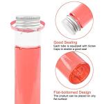 18pcs Clear Flat Plastic Test Tubes with Caps