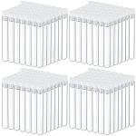 200 Clear Plastic Test Tubes with Caps - 10 ml